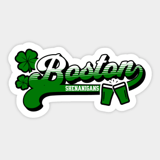 Boston Shenanigans Boston Irish St Patrick's Day Sticker